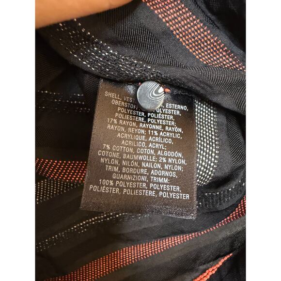 HD in Paris Size 2 Petite Sleeveless Blouse Black Tan Orange Chic - Picture 4 of 6